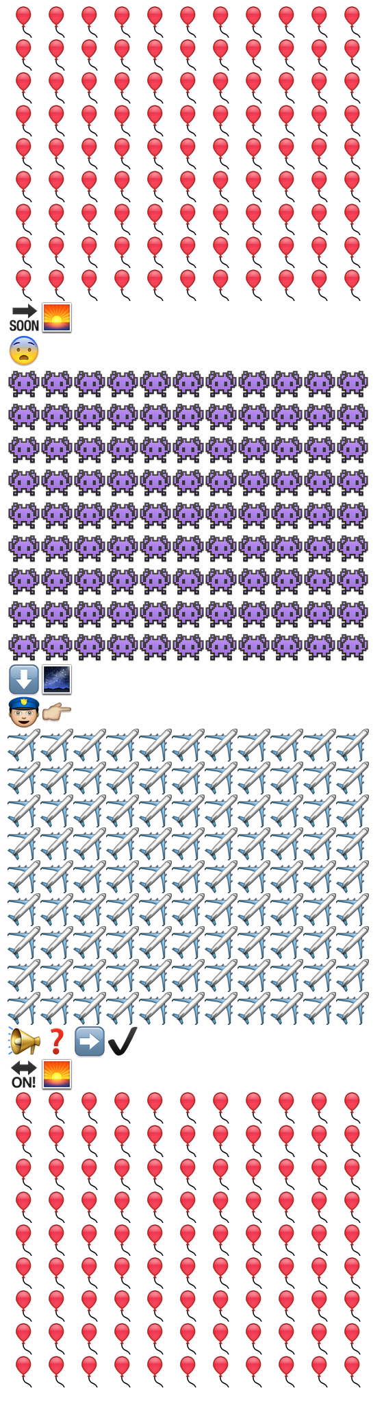 99 Luftballons in Emoji