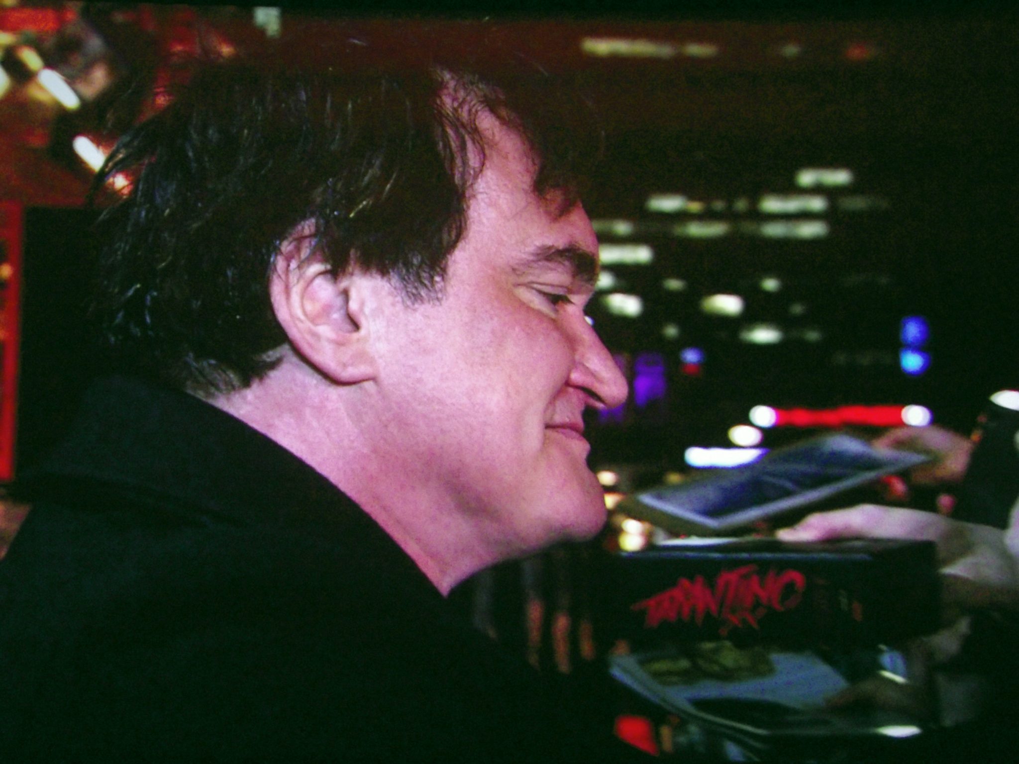 Quentin Tarantino in Berlin bei der Premiere von Hateful 8