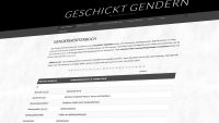 Die Seite geschicktgendern.de – ein Wörterbuch für das Gendern von Worten