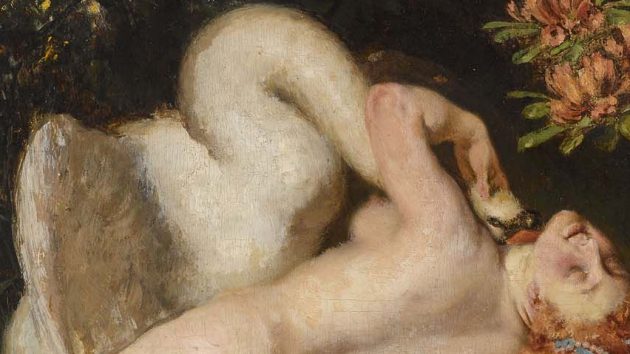 Heinrich Lossow Leda und der Schwan.